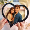 Personalized Heart-Shaped Cartoon Couple Frame｜Your Photo Transformed into Custom Illustration｜Add Names & Special Dates｜Romantic Gift for Couples