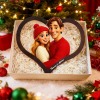 Personalized Heart-Shaped Cartoon Couple Frame｜Your Photo Transformed into Custom Illustration｜Add Names & Special Dates｜Romantic Gift for Couples