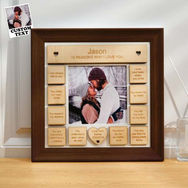 10 Reasons Why I Love You Personalized Photo Frame Gifts for Him/Her - photowatch