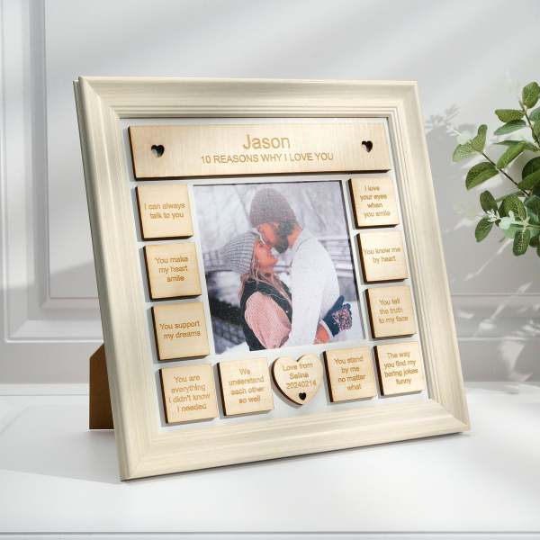 10 Reasons Why I Love You Personalized Photo Frame Gifts for Him/Her - photowatch