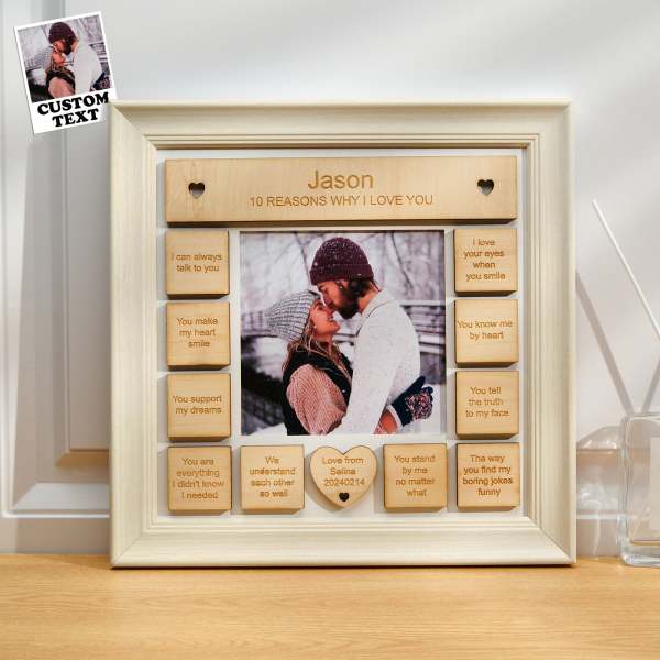 10 Reasons Why I Love You Personalized Photo Frame Gifts for Him/Her - photowatch