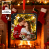 Custom Music Ornament Fridge Magnet Personalized Photo Music Box Ornament Music Fridge Magnet Custom Voice Recording Couple Keepsake Christmas Gifts