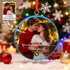 Custom Music Ornament Fridge Magnet Personalized Photo Music Box Ornament Music Fridge Magnet Custom Voice Recording Couple Keepsake Christmas Gifts