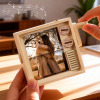 Custom Photo Flipbook Frame Animation Machine Mechanical Hand-cranked Flipbook Box with Light Black Walnut Christmas Gifts - Photowatch