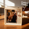 Custom Photo Flipbook Frame Animation Machine Mechanical Hand-cranked Flipbook Box with Light Black Walnut Christmas Gifts - Photowatch
