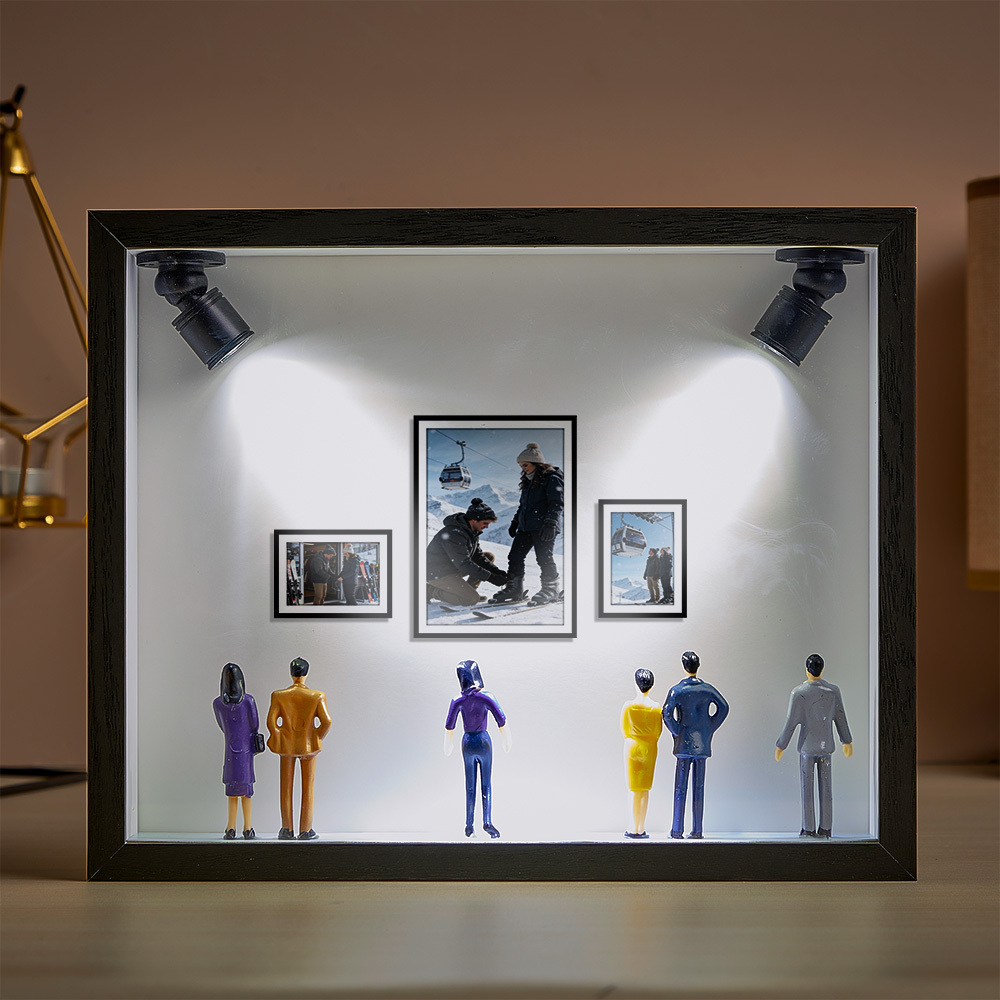 Custom Photo Mini Art Gallery Frame Personalized Museum of Us Frame Unique and Meaningful Gift for Her or Him - Photowatch