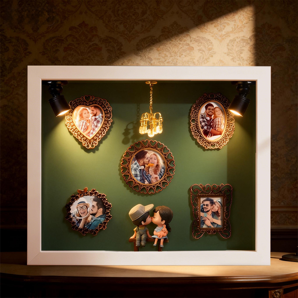 Museum of Us Frame Personalized Photo Couples Gift Cute Miniature Museum Gifts Valentine's Day Gift - Photowatch