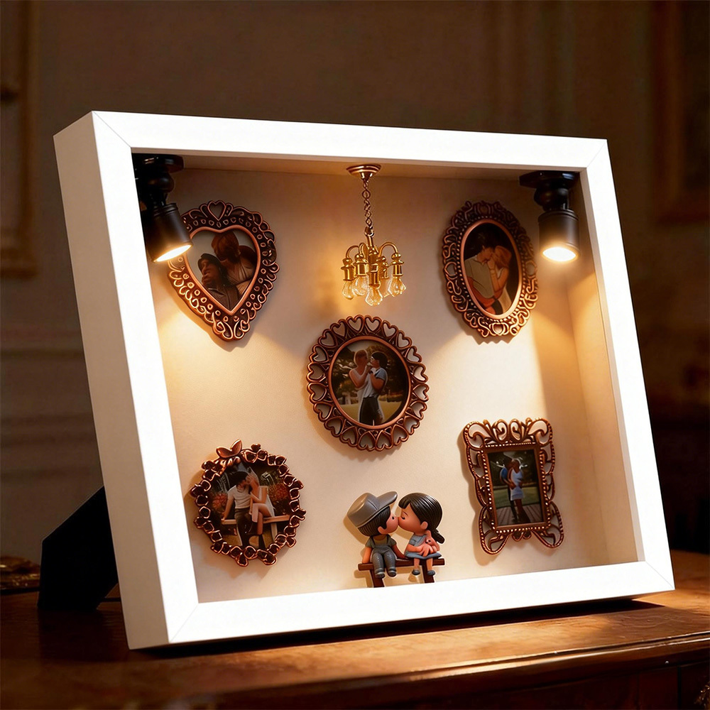 Museum of Us Frame Personalized Photo Couples Gift Cute Miniature Museum Gifts Valentine's Day Gift - Photowatch