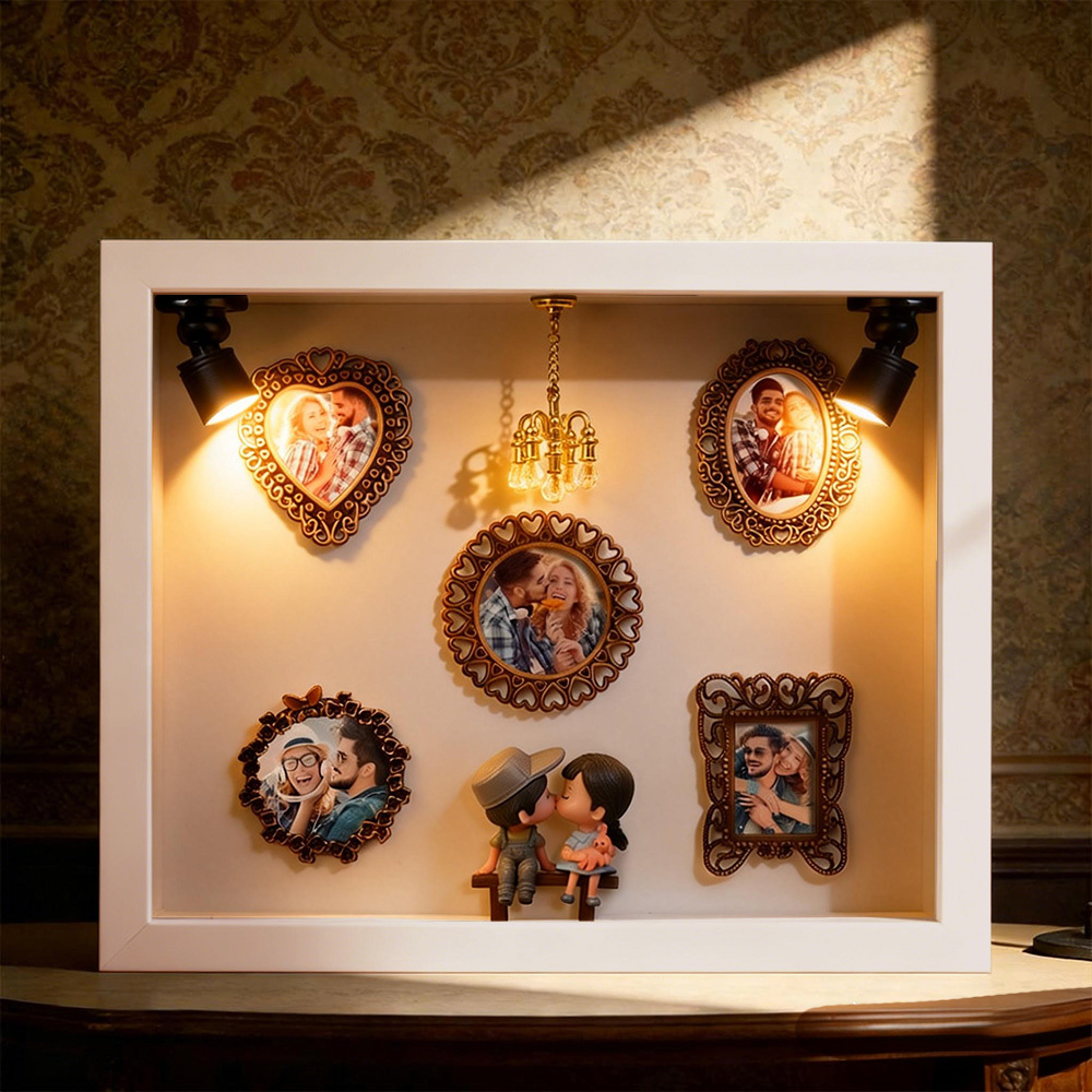 Museum of Us Frame Personalized Photo Couples Gift Cute Miniature Museum Gifts Valentine's Day Gift - Photowatch