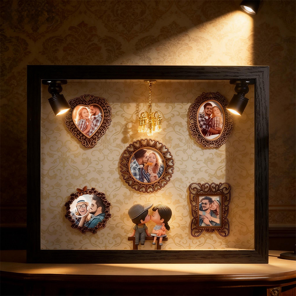 Museum of Us Frame Personalized Photo Couples Gift Cute Miniature Museum Gifts Valentine's Day Gift - Photowatch