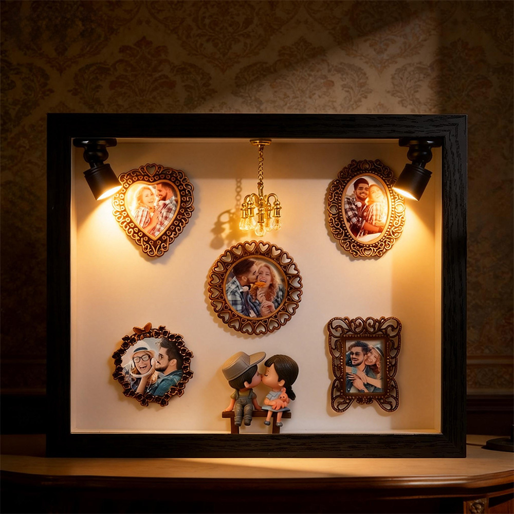 Museum of Us Frame Personalized Photo Couples Gift Cute Miniature Museum Gifts Valentine's Day Gift - Photowatch