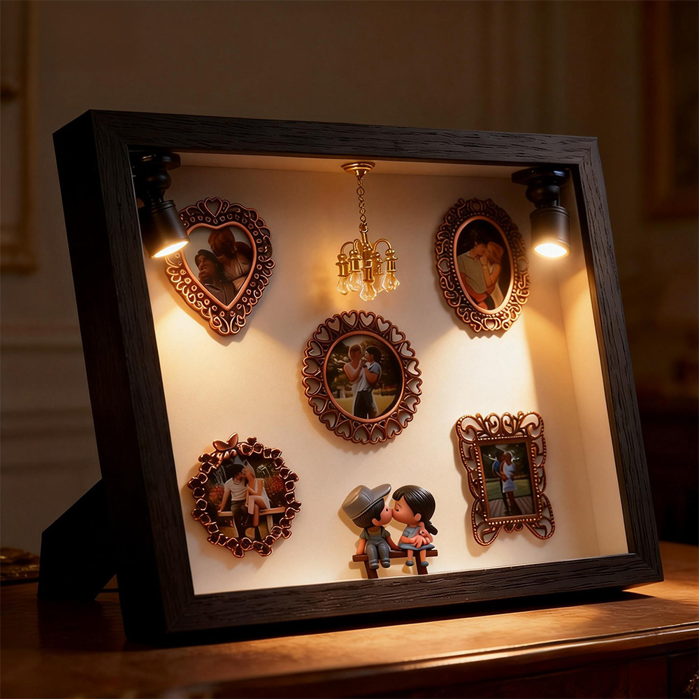 Museum of Us Frame Personalized Photo Couples Gift Cute Miniature Museum Gifts Valentine's Day Gift - Photowatch