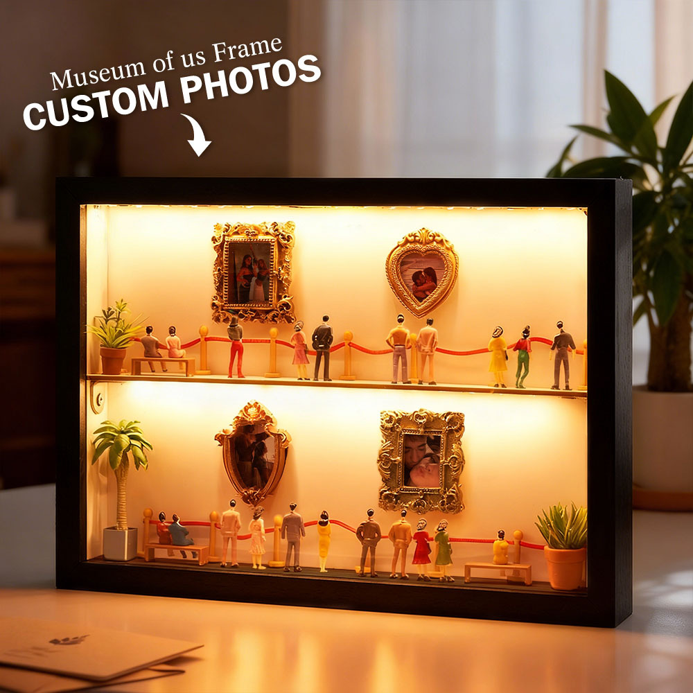 Personalized Museum of Us Frame Custom Photo Couples Gift for Her Mini Museum Gifts Best Valentine's Day Gifts - Photowatch