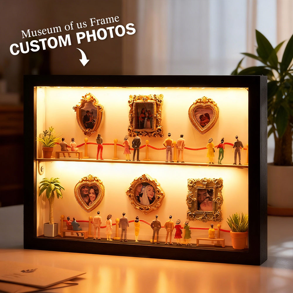 Personalized Museum of Us Frame Custom Photo Couples Gift for Her Mini Museum Gifts Best Valentine's Day Gifts - Photowatch