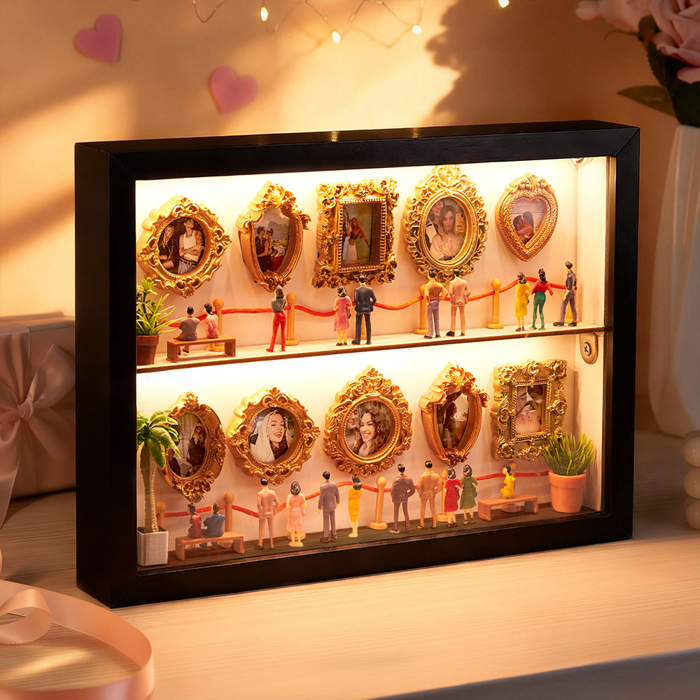 Personalized Museum of Us Frame Custom Photo Couples Gift for Her Mini Museum Gifts Best Valentine's Day Gifts - Photowatch