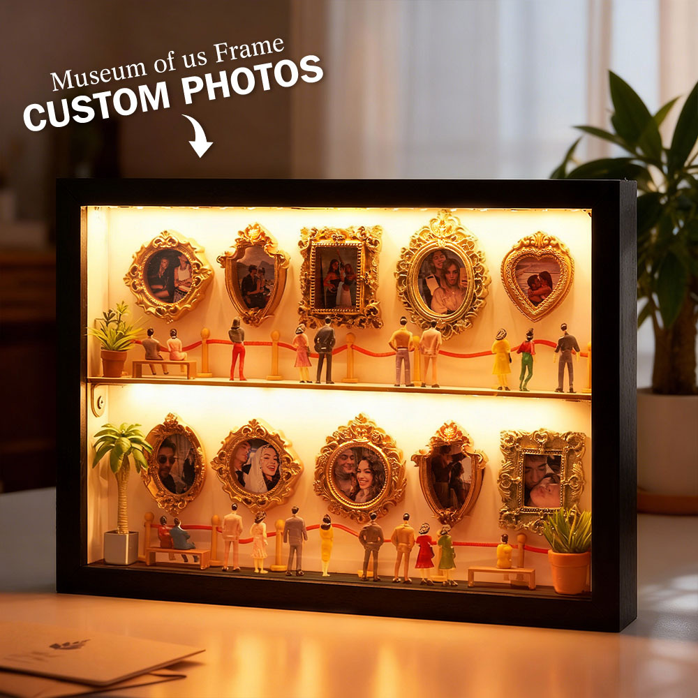 Personalized Museum of Us Frame Custom Photo Couples Gift for Her Mini Museum Gifts Best Valentine's Day Gifts - Photowatch