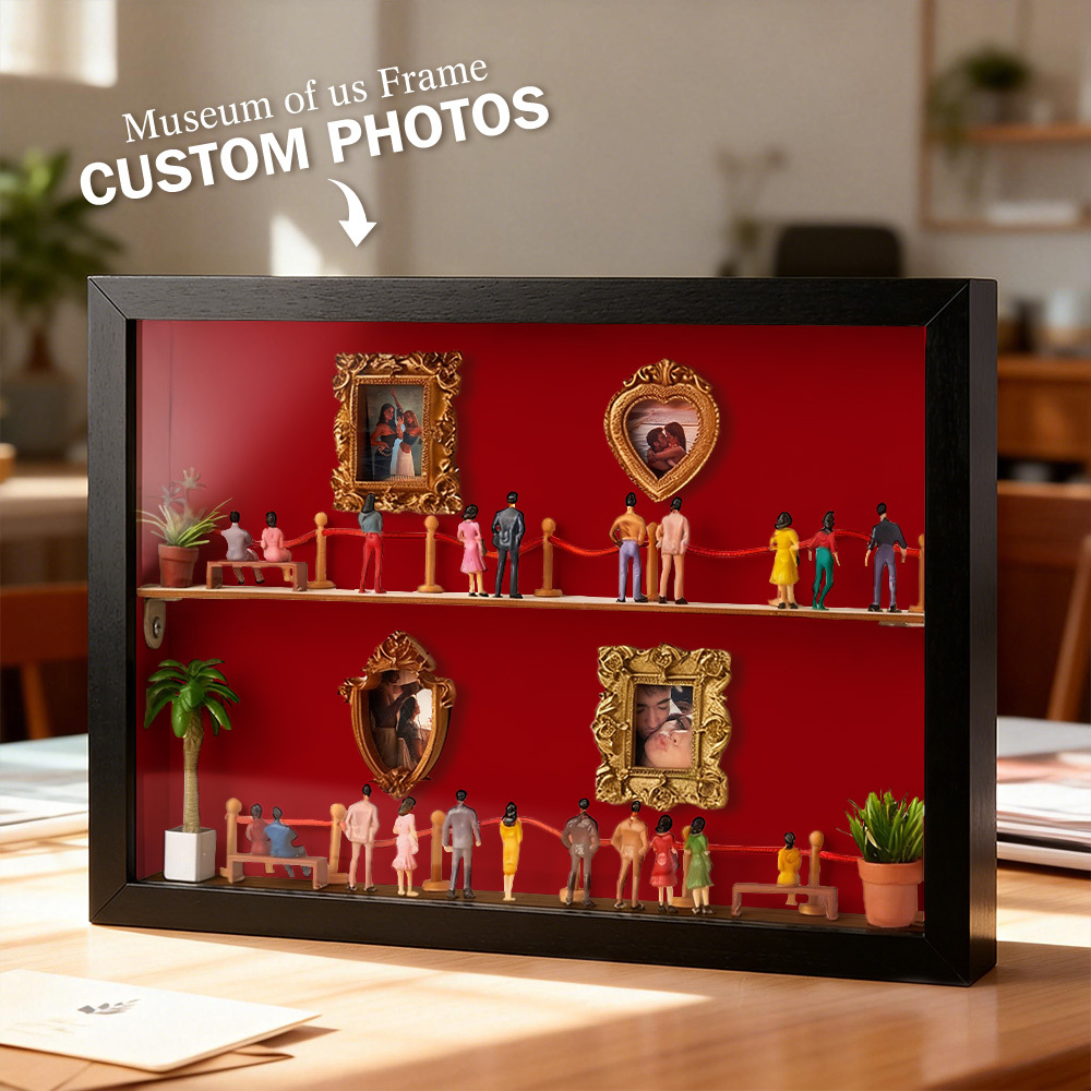 Personalized Museum of Us Frame Custom Photo Couples Gift for Her Mini Museum Gifts Best Valentine's Day Gifts - Photowatch