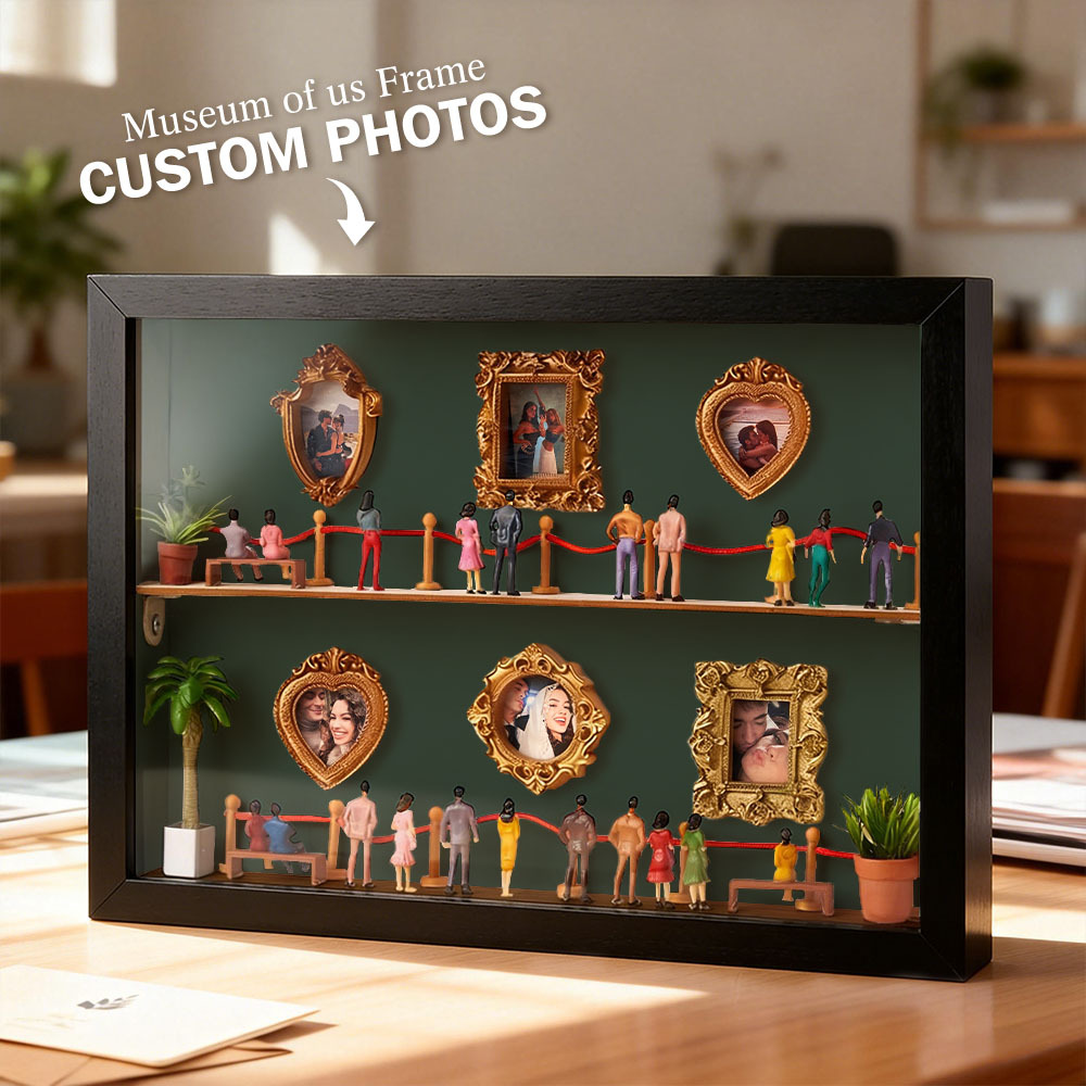 Personalized Museum of Us Frame Custom Photo Couples Gift for Her Mini Museum Gifts Best Valentine's Day Gifts - Photowatch