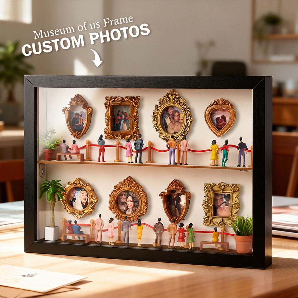 Personalized Museum of Us Frame Custom Photo Couples Gift for Her Mini Museum Gifts Best Valentine's Day Gifts - Photowatch