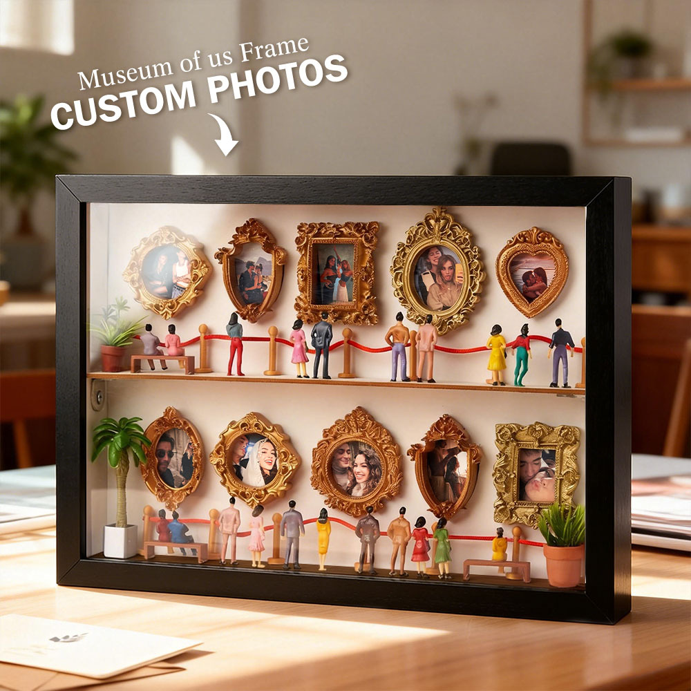 Personalized Museum of Us Frame Custom Photo Couples Gift for Her Mini Museum Gifts Best Valentine's Day Gifts - Photowatch