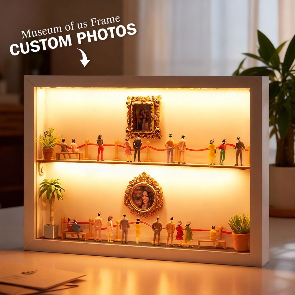 Personalized Museum of Us Frame Custom Photo Couples Gift for Her Mini Museum Gifts Best Valentine's Day Gifts - Photowatch