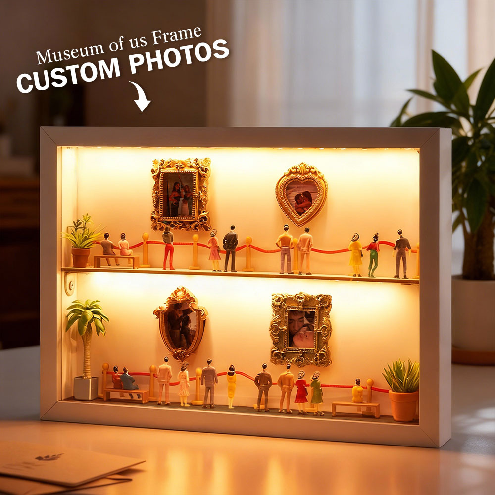 Personalized Museum of Us Frame Custom Photo Couples Gift for Her Mini Museum Gifts Best Valentine's Day Gifts - Photowatch