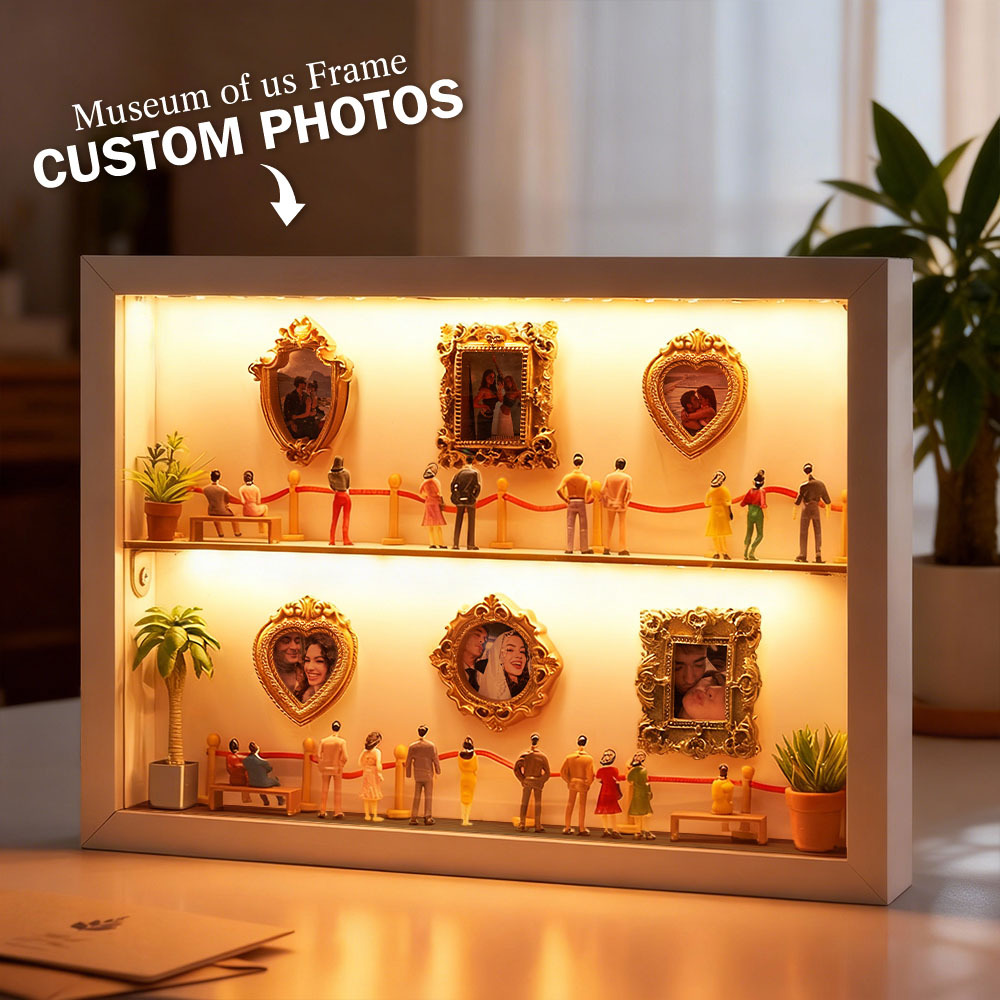 Personalized Museum of Us Frame Custom Photo Couples Gift for Her Mini Museum Gifts Best Valentine's Day Gifts - Photowatch