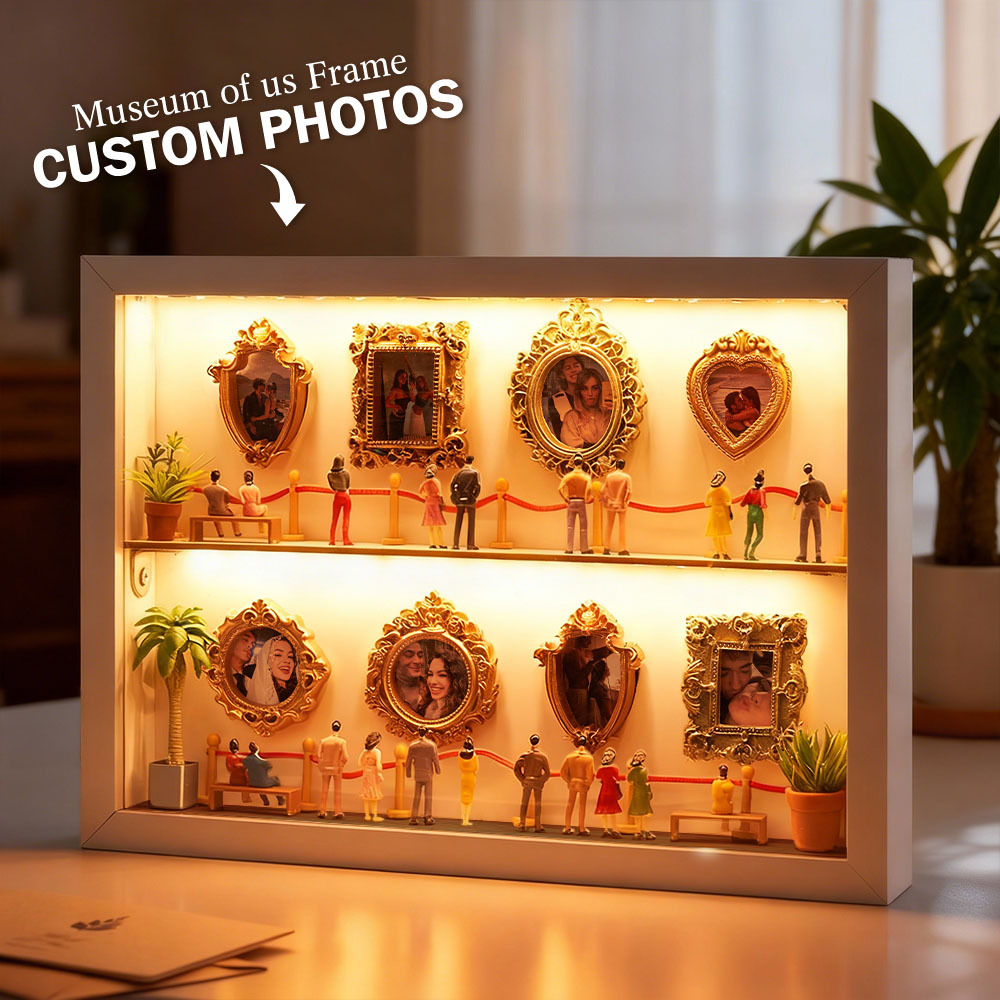 Personalized Museum of Us Frame Custom Photo Couples Gift for Her Mini Museum Gifts Best Valentine's Day Gifts - Photowatch