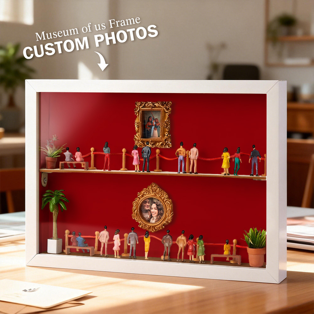Personalized Museum of Us Frame Custom Photo Couples Gift for Her Mini Museum Gifts Best Valentine's Day Gifts - Photowatch