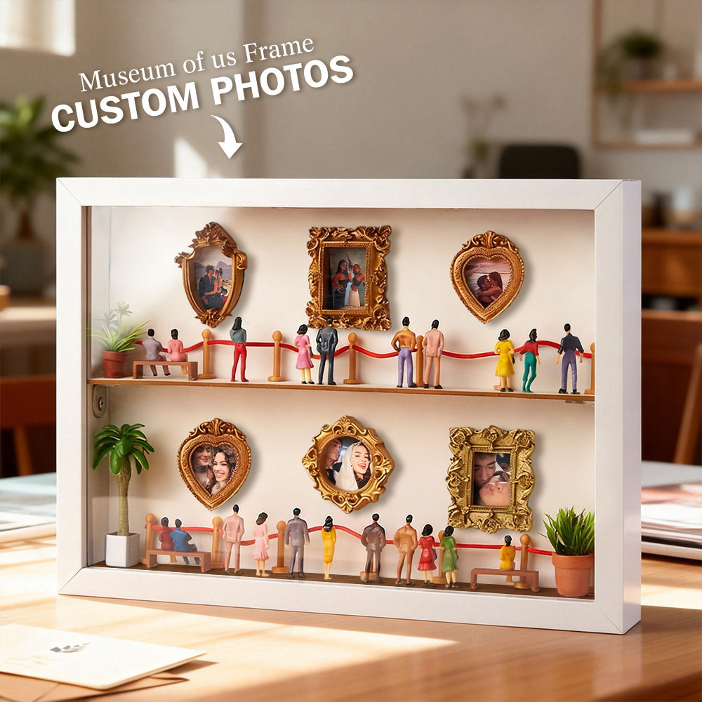 Personalized Museum of Us Frame Custom Photo Couples Gift for Her Mini Museum Gifts Best Valentine's Day Gifts - Photowatch