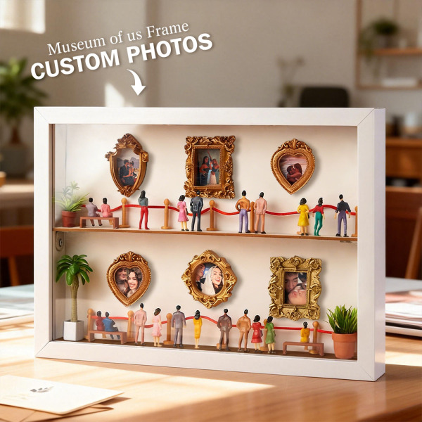 Personalized Museum of Us Frame Custom Photo Couples Gift for Her Mini Museum Gifts Best Valentine's Day Gifts - Photowatch