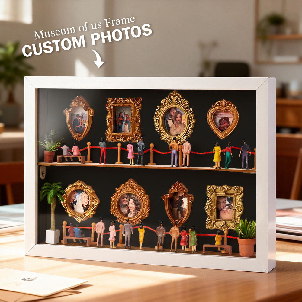 Personalized Museum of Us Frame Custom Photo Couples Gift for Her Mini Museum Gifts Best Valentine's Day Gifts - Photowatch