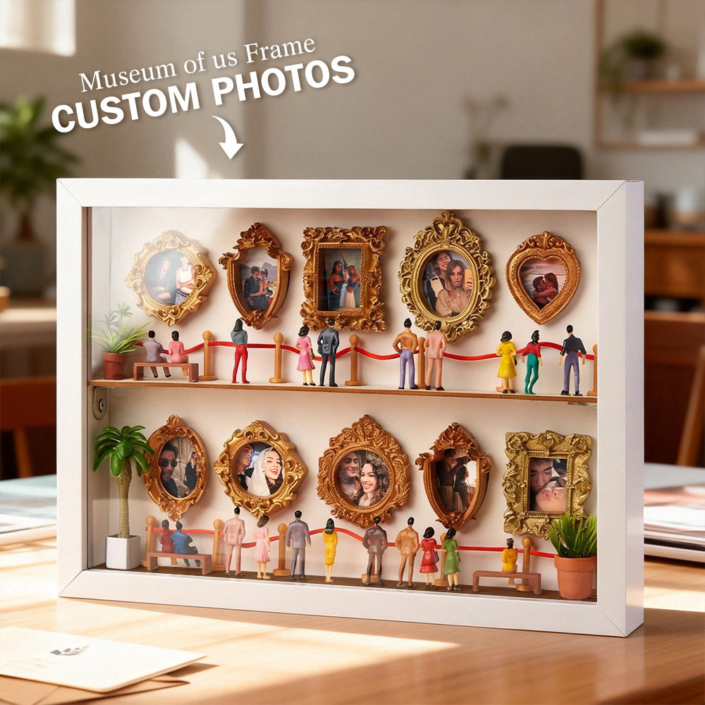 Personalized Museum of Us Frame Custom Photo Couples Gift for Her Mini Museum Gifts Best Valentine's Day Gifts - Photowatch