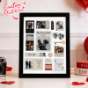 Custom Photo Matchbox Wooden Frame with Your Text Matchbook Poster Print Wall Art Anniversary Gift - Photowatch