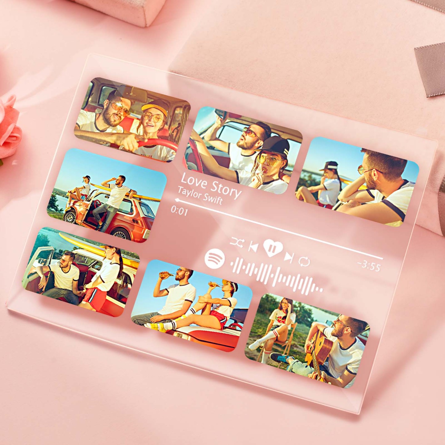 Custom Spotify Plaque Personalised Photo Decor Gift Music Plaque For Couples - photowatch