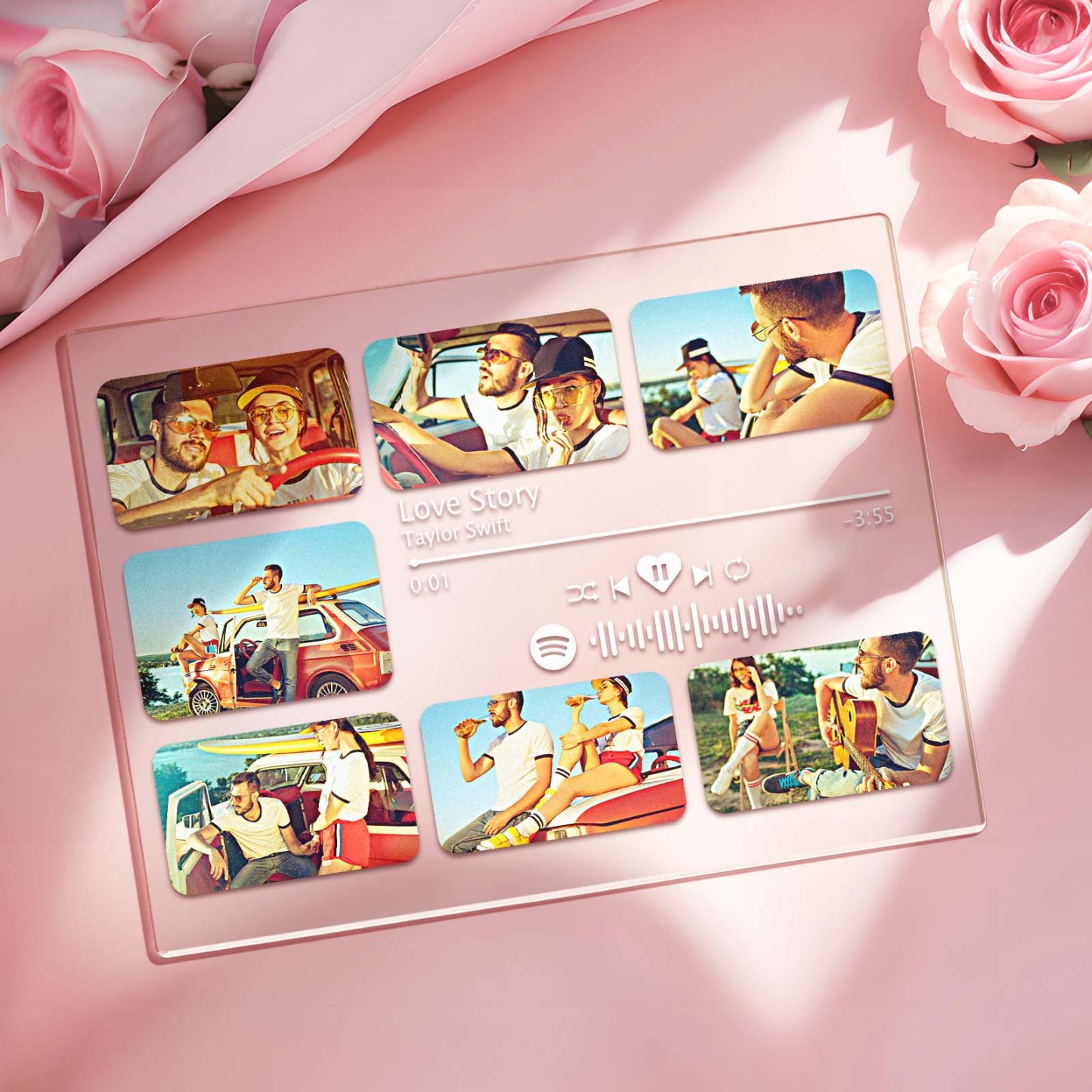 Custom Spotify Plaque Personalised Photo Decor Gift Music Plaque For Couples - photowatch