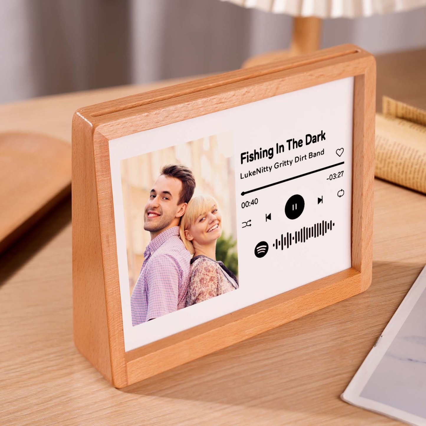 Custom Spotify Plaque Custom Wood Photo Frame Perfect For Family Memories & Office Decor - Photowatch