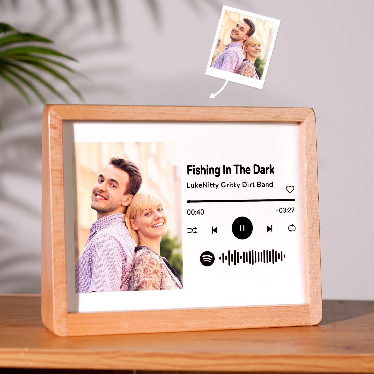 Custom Spotify Plaque Custom Wood Photo Frame Perfect For Family Memories & Office Decor - Photowatch