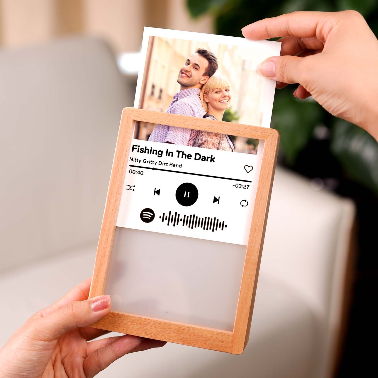 Custom Spotify Plaque Custom Wood Photo Frame Perfect For Family Memories & Office Decor - Photowatch