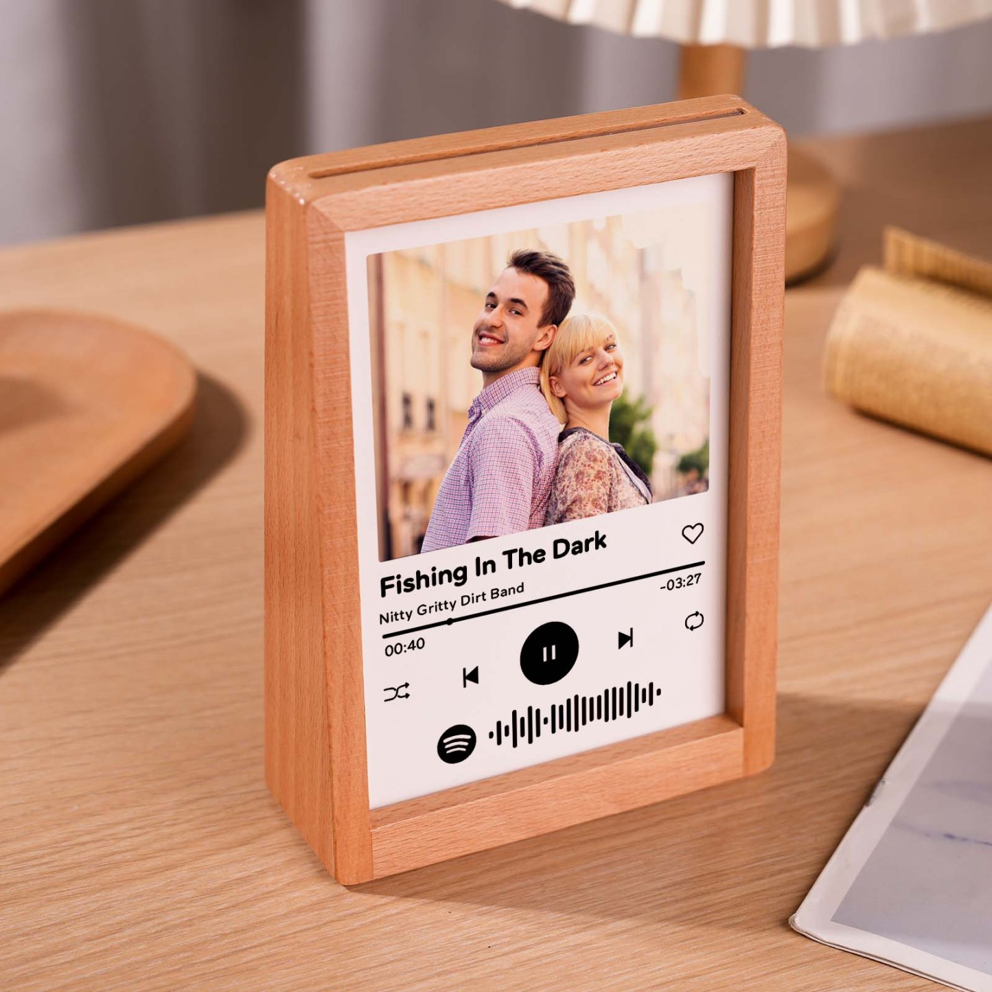 Custom Spotify Plaque Custom Wood Photo Frame Perfect For Family Memories & Office Decor - Photowatch