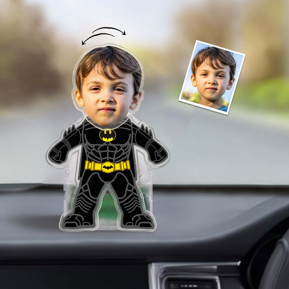 Custom Face Batman Shaking Head Ornament Personalized Car Dashboard Decoration Home Desktop Ornament - Getcustomphonecase