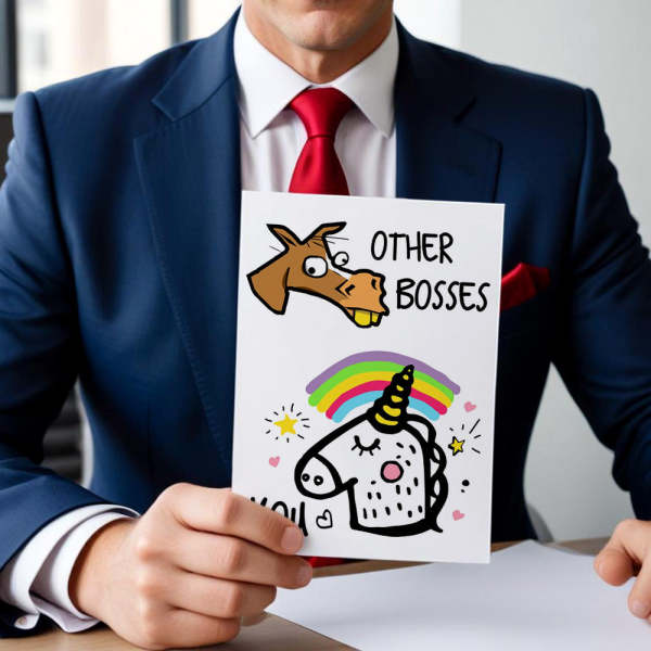 Funny Boss Card Boss Birthday Greeting Card Boss's Day Card for Boss - Myphotomugs