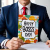 Happy Boss's Day Card Boss Appreciation Card Bosses Day Card For Him