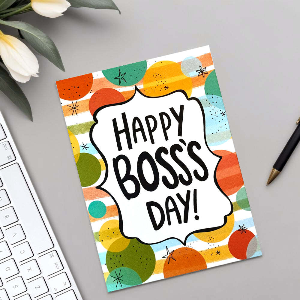 Happy Boss's Day Card Boss Appreciation Card Bosses Day Card For Him - Myphotomugs