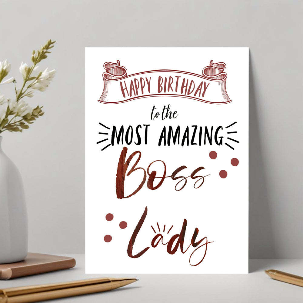 Boss's Day Card for Him Boss Birthday Card Greeting Card for Boss - Myphotomugs