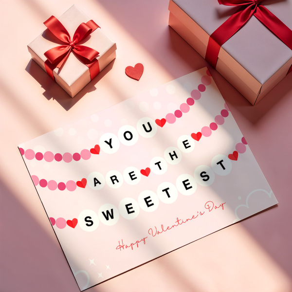 You Are The Sweetest Card Happy Valentine's Day Card Valentines Day Card