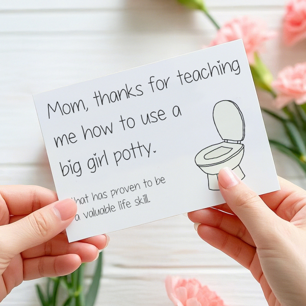 Funny Mother's Day Card Mothers Day Card Big Girl Potty Card