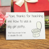 Funny Mother's Day Card Mothers Day Card Big Girl Potty Card