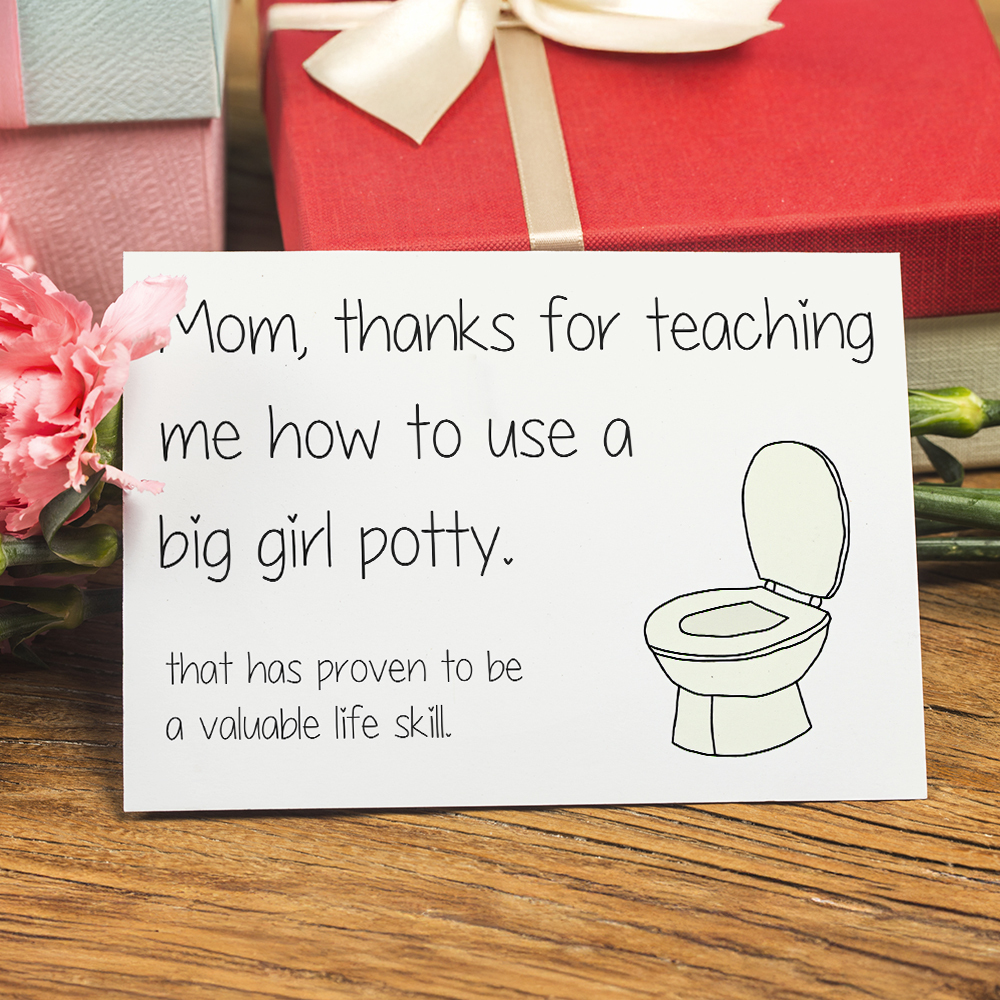 Funny Mother's Day Card Mothers Day Card Big Girl Potty Card