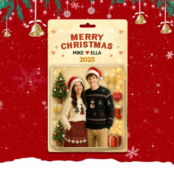 Personalized Christmas Action Figure Keychain, A Heartwarming Holiday Keepsake, Best Christmas Gift for Husband, Wife, Family, Mum, Dad - Photowatch